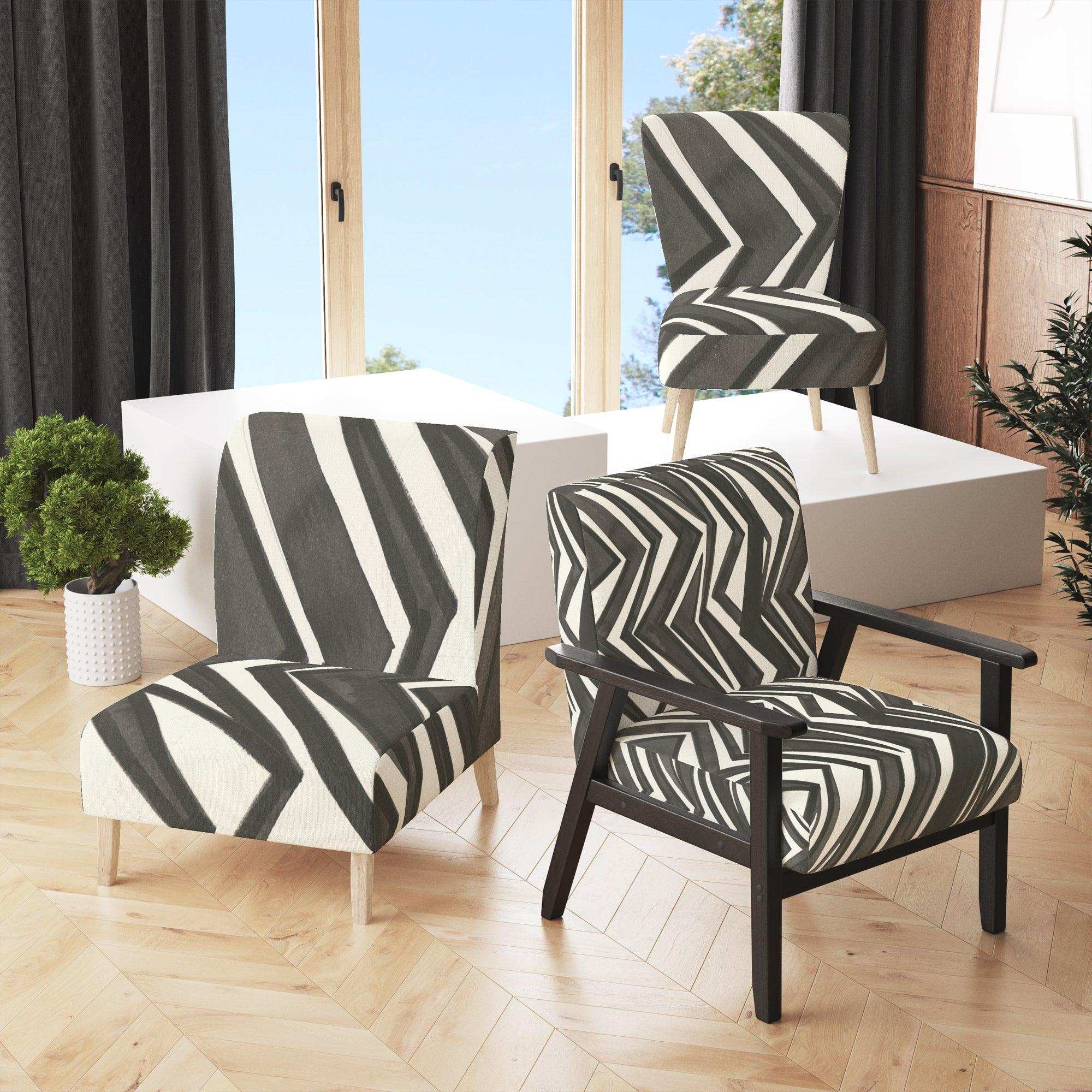 Minimalist Graphics VI Transitional Accent Chair