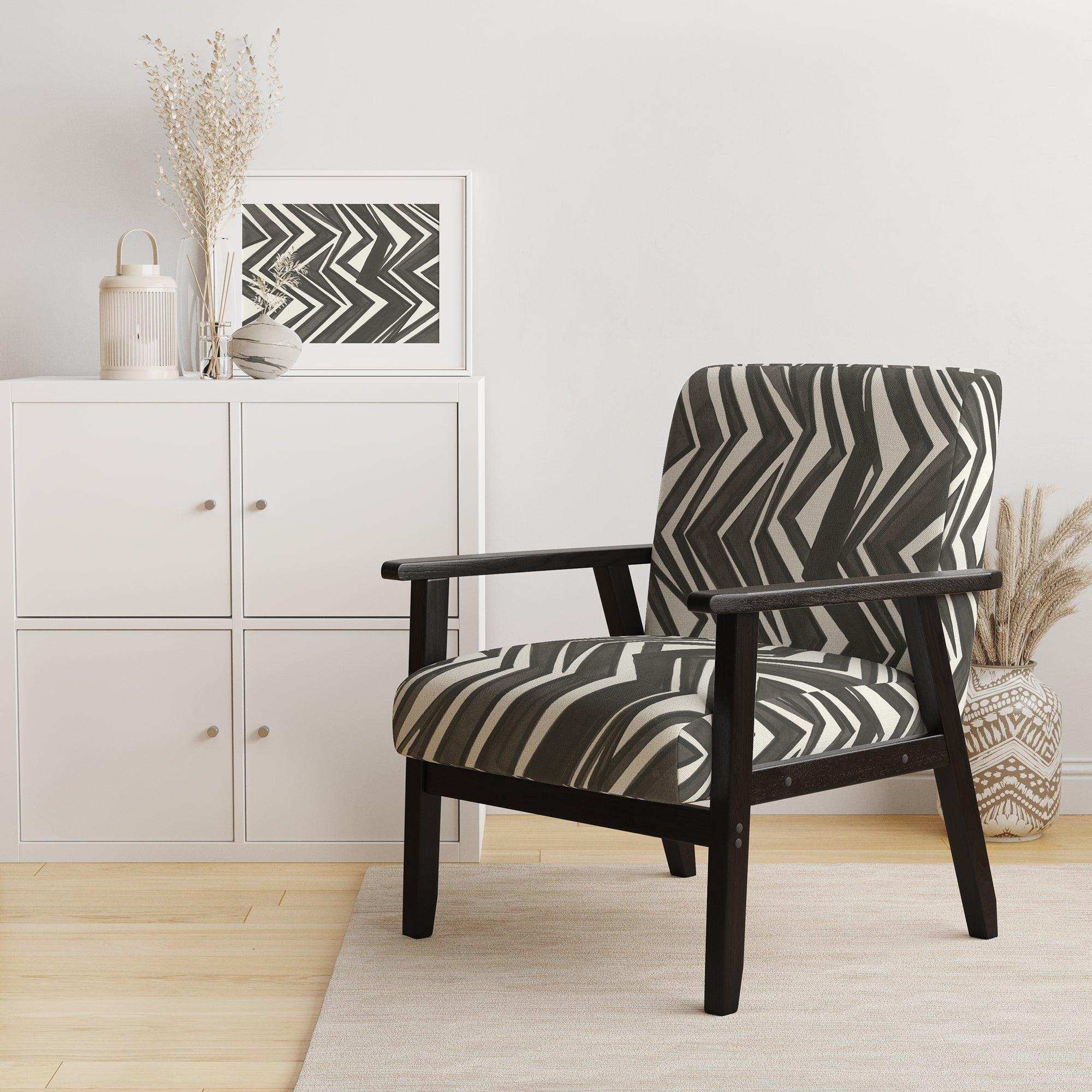 Minimalist Graphics VI Transitional Accent Chair