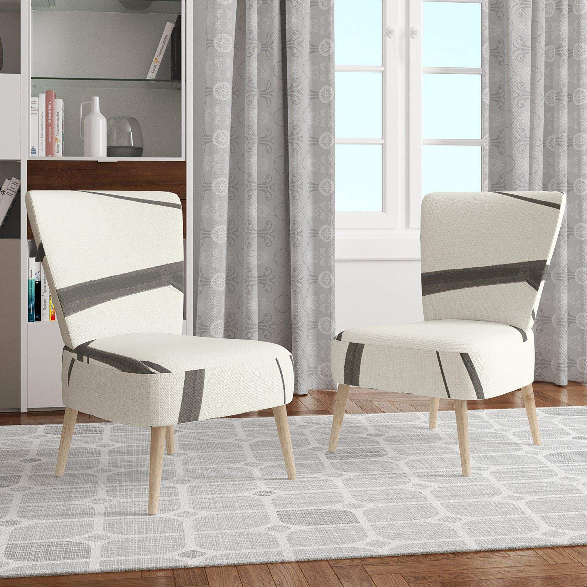 minimalist black and white III Transitional Accent Chair