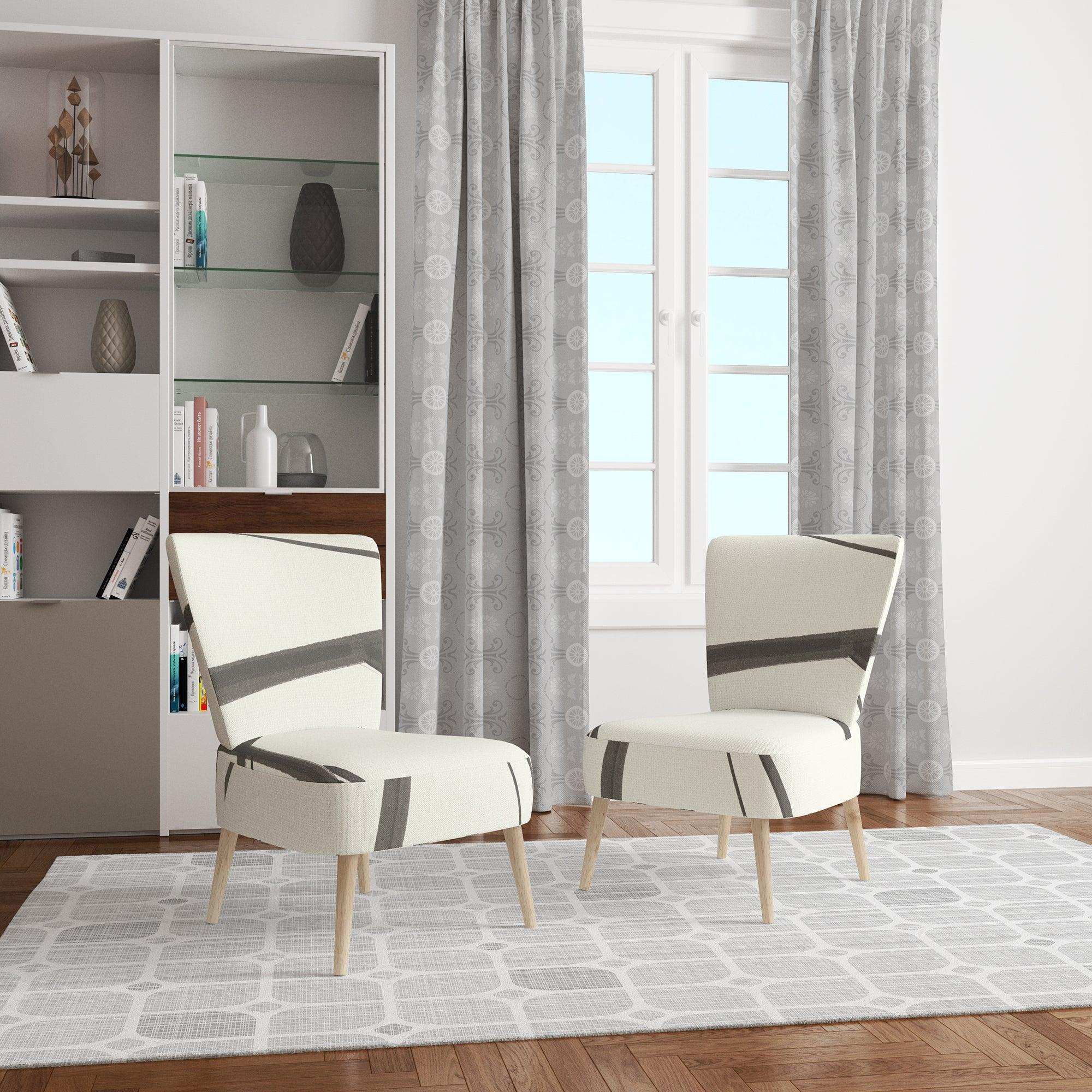 minimalist black and white III Transitional Accent Chair