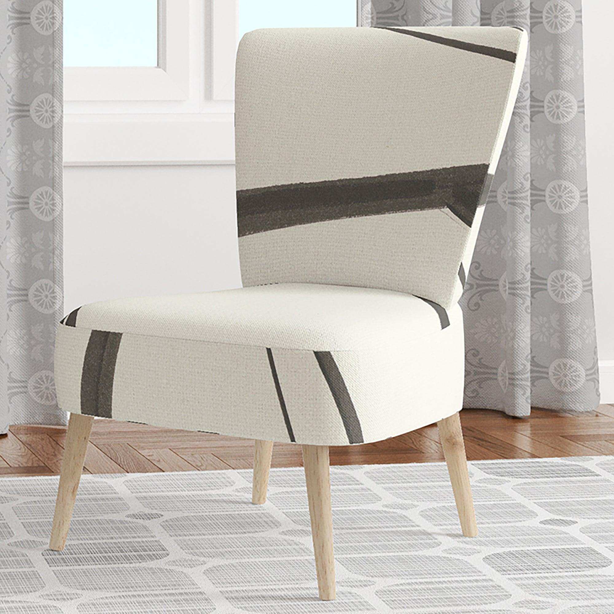 minimalist black and white III Transitional Accent Chair