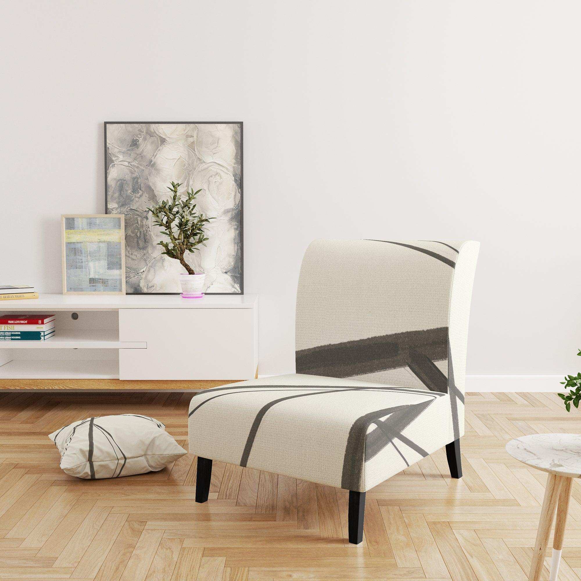 minimalist black and white III Transitional Accent Chair