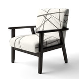minimalist black and white III Transitional Accent Chair