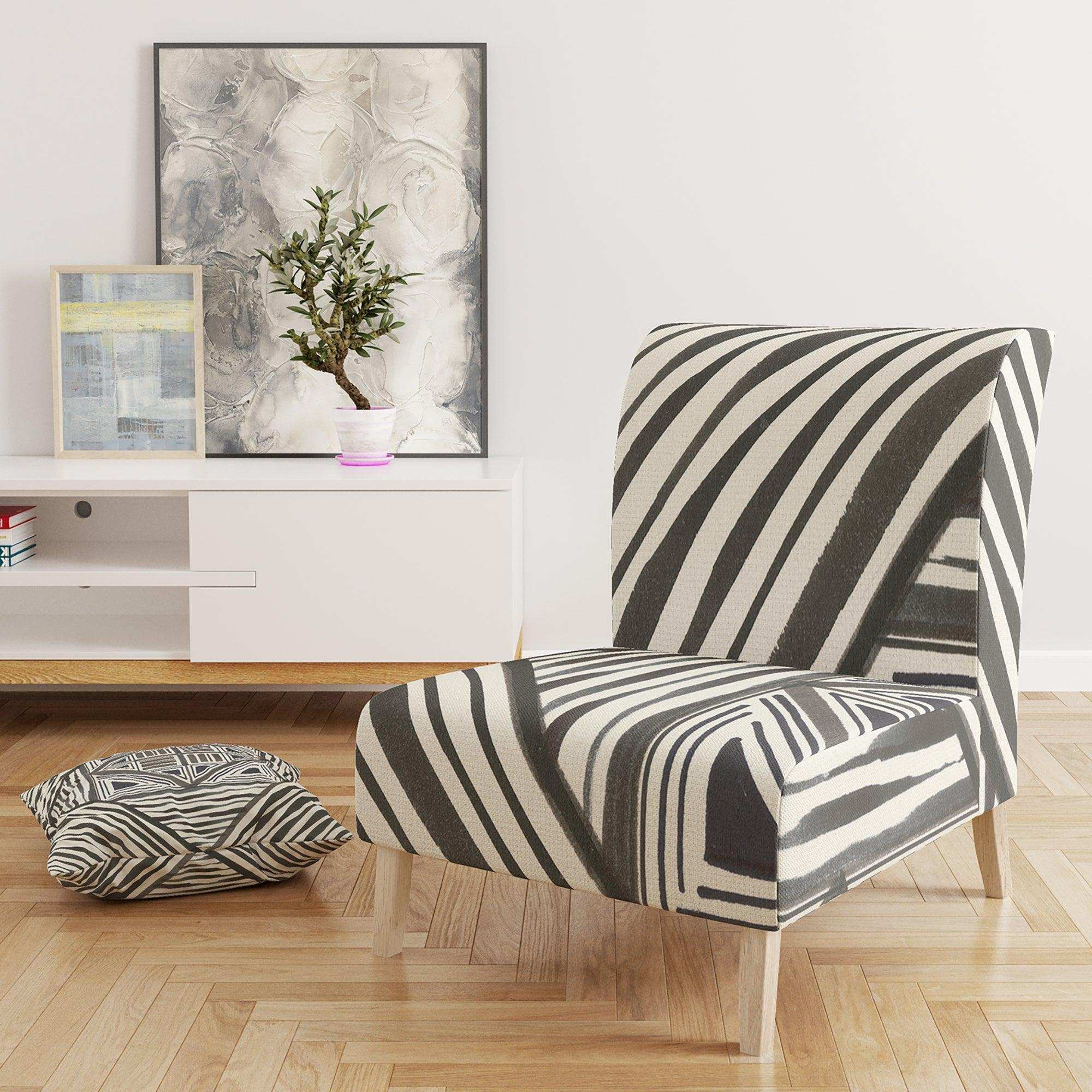Minimalist Graphics II Transitional Upholstered Accent Chair