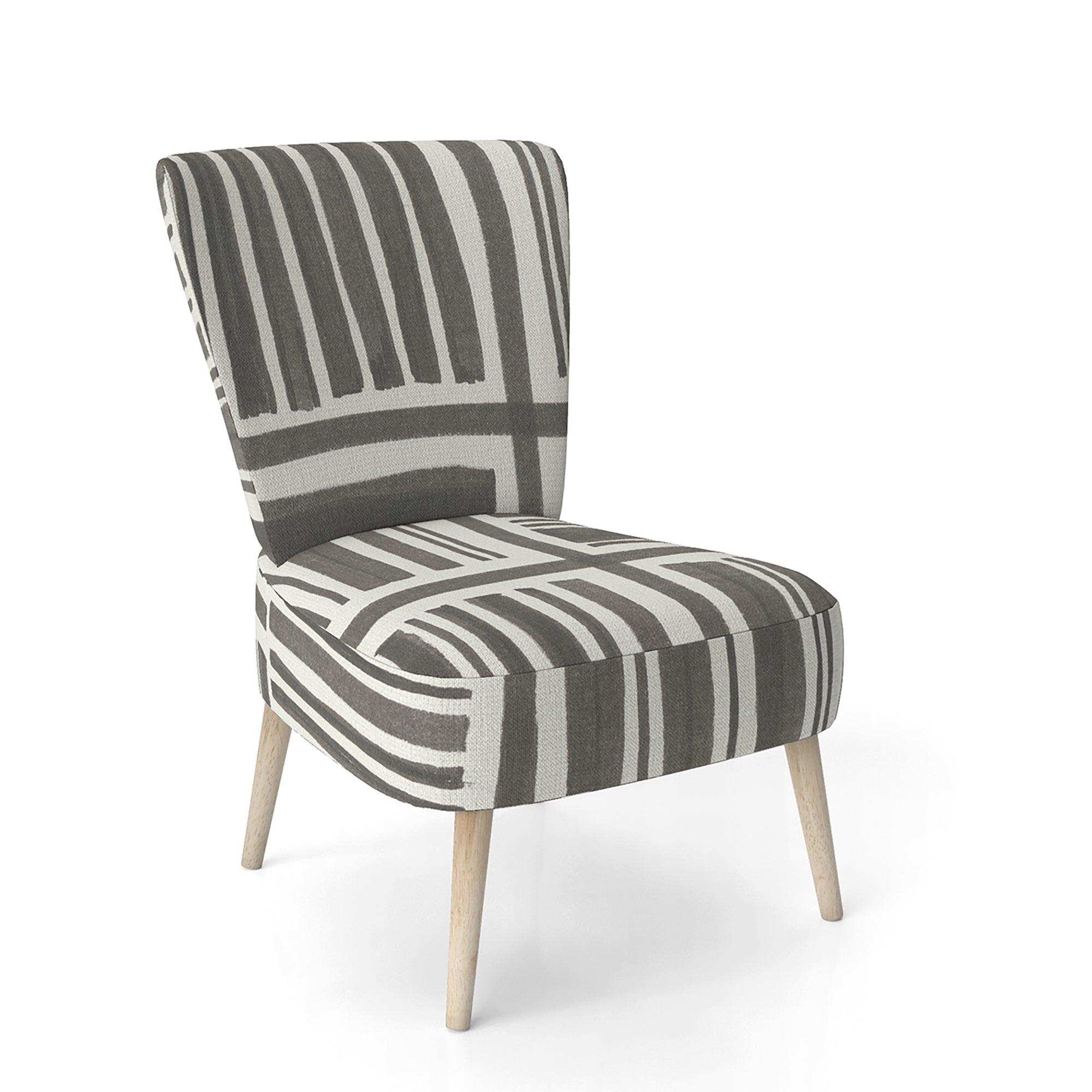 Minimalist Graphics I Transitional Accent Chair