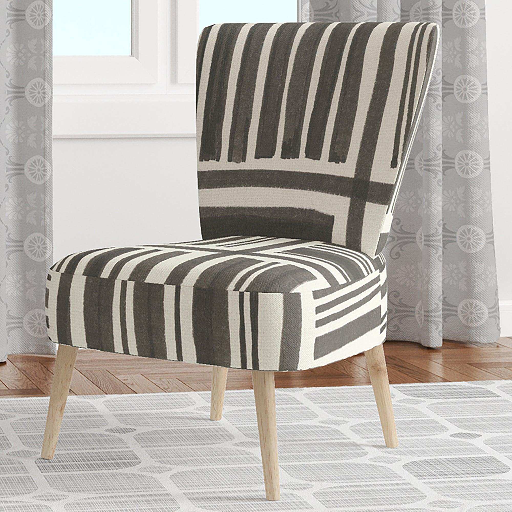 Minimalist Graphics I Transitional Accent Chair