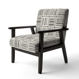 Minimalist Graphics I Transitional Accent Chair