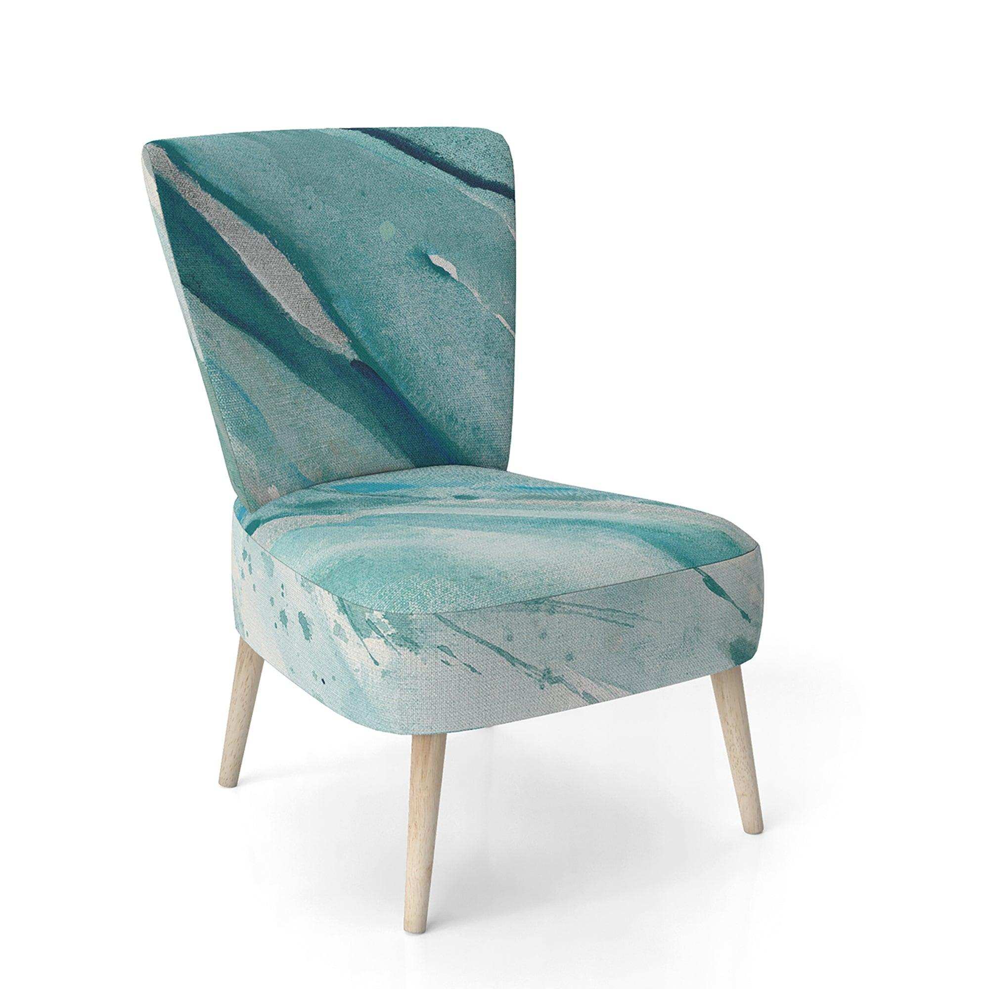 Silver Springs I Blue Green Nautical & Coastal Accent Chair