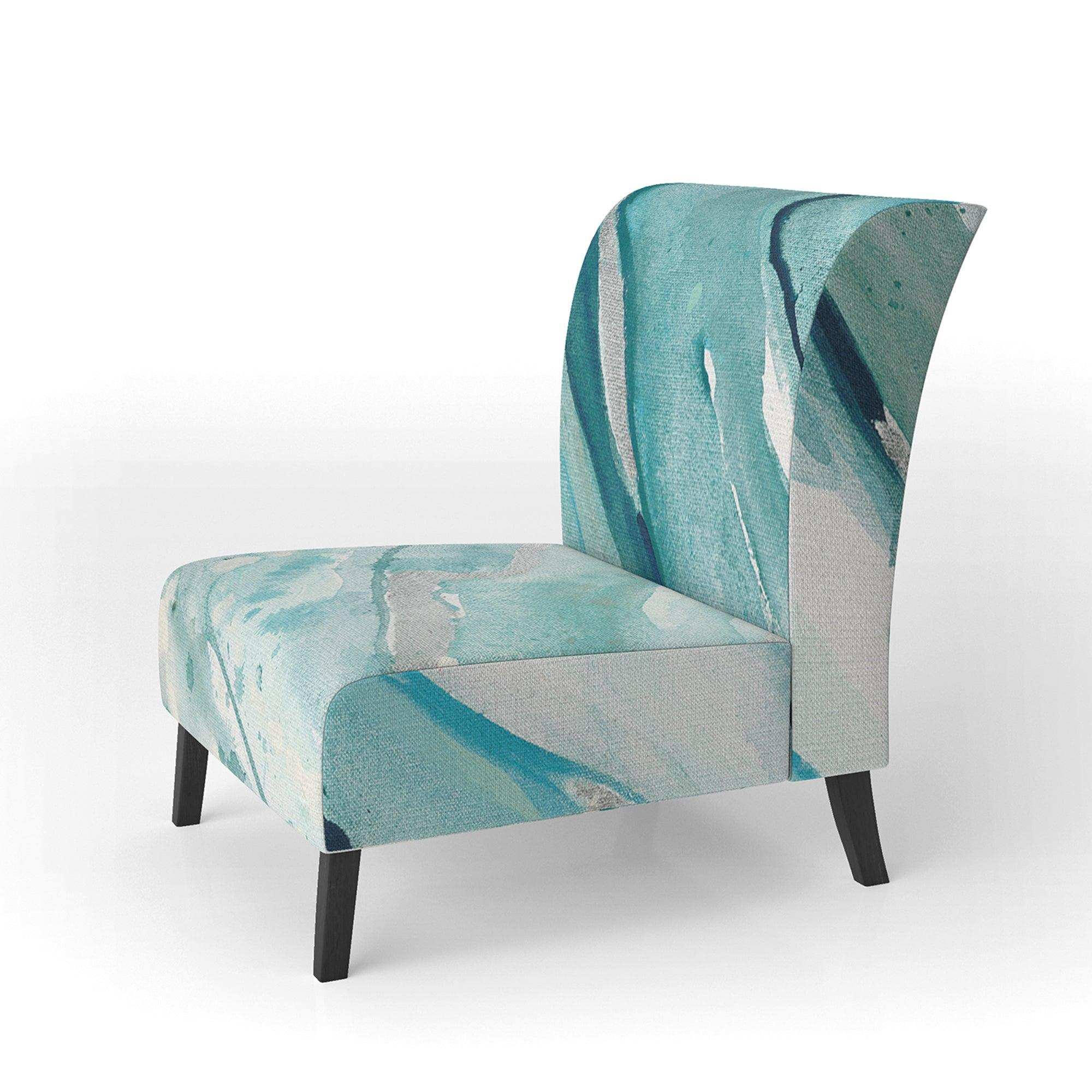 Silver Springs I Blue Green Nautical & Coastal Accent Chair