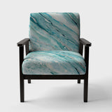 Silver Springs I Blue Green Nautical & Coastal Accent Chair