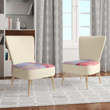geometric Pastel I Mid-Century Accent Chair