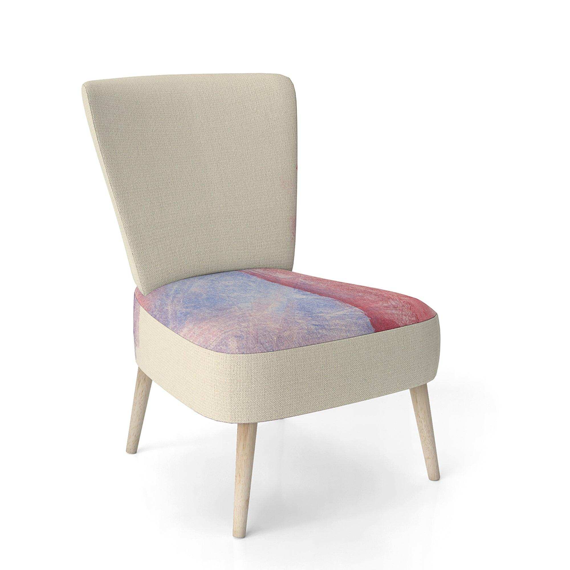 geometric Pastel I Mid-Century Accent Chair