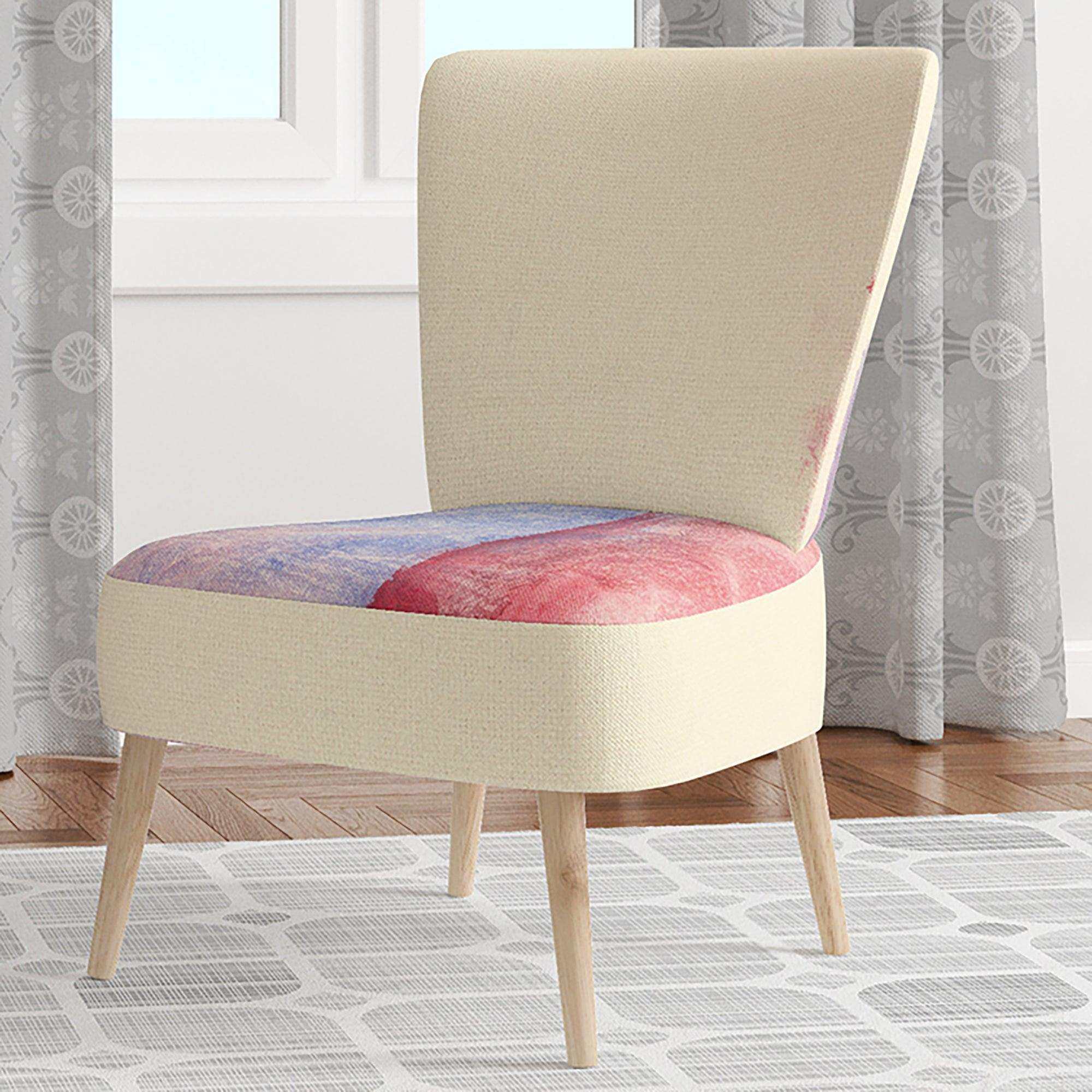 geometric Pastel I Mid-Century Accent Chair