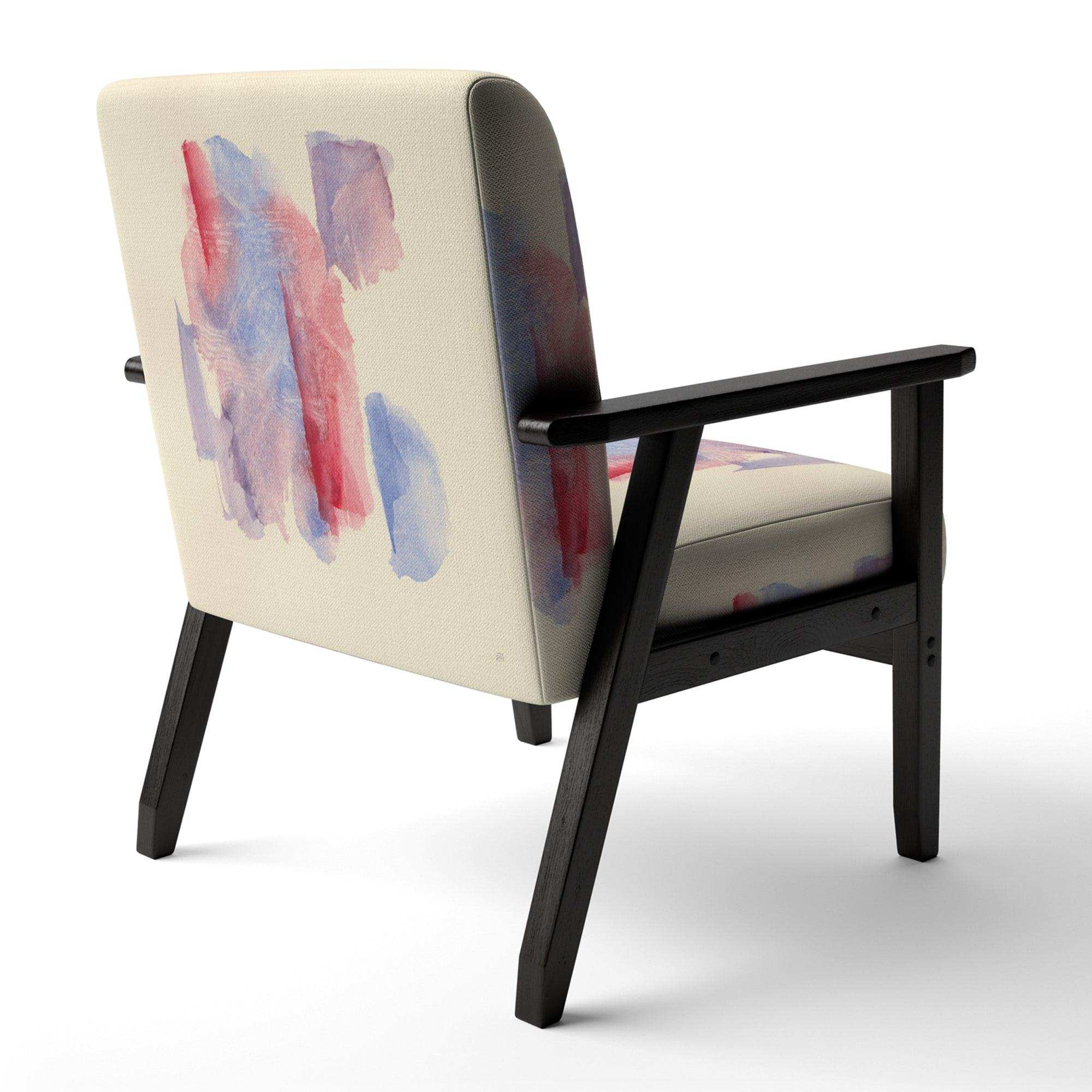 geometric Pastel I Mid-Century Accent Chair