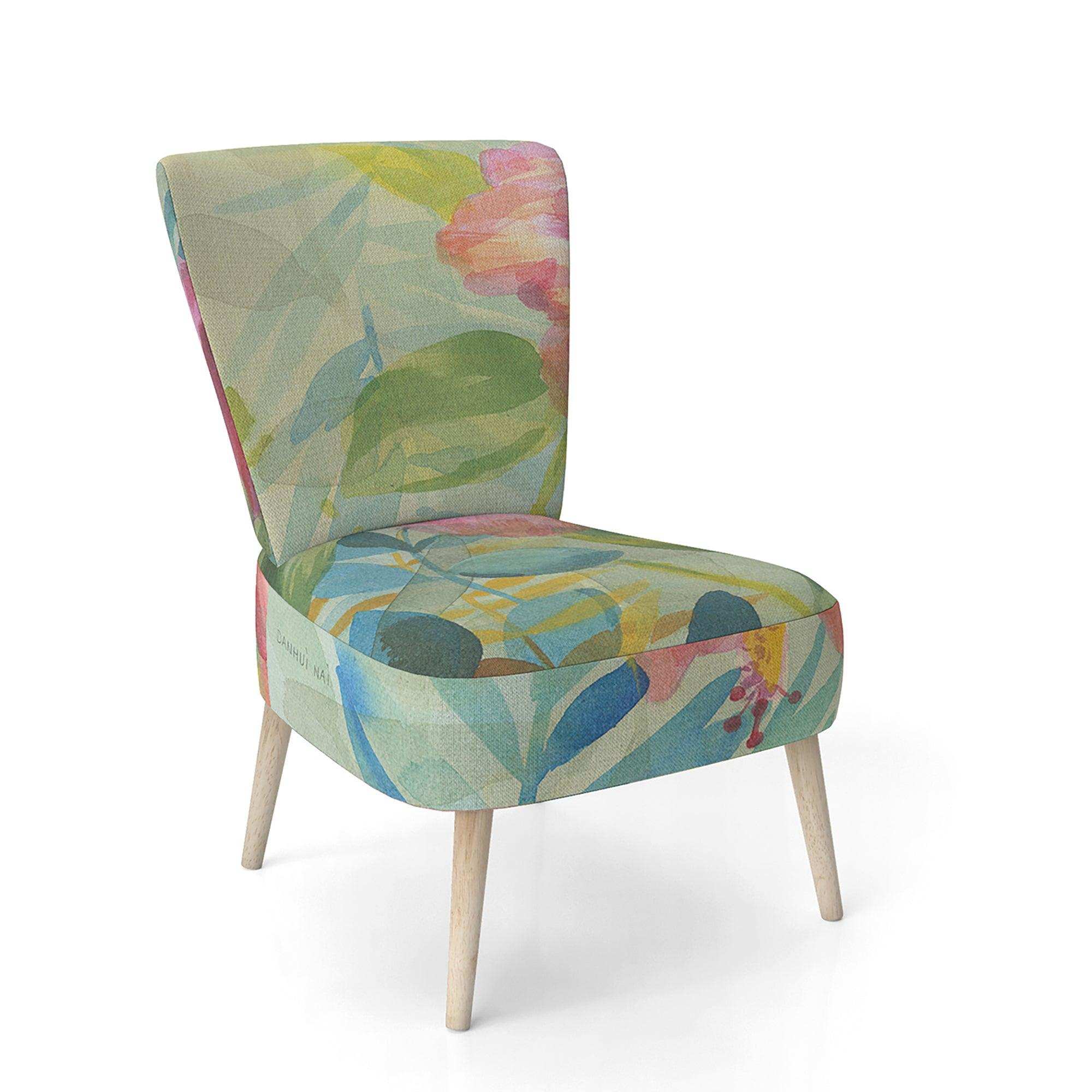 Hibiscus Garden II Traditional Accent Chair