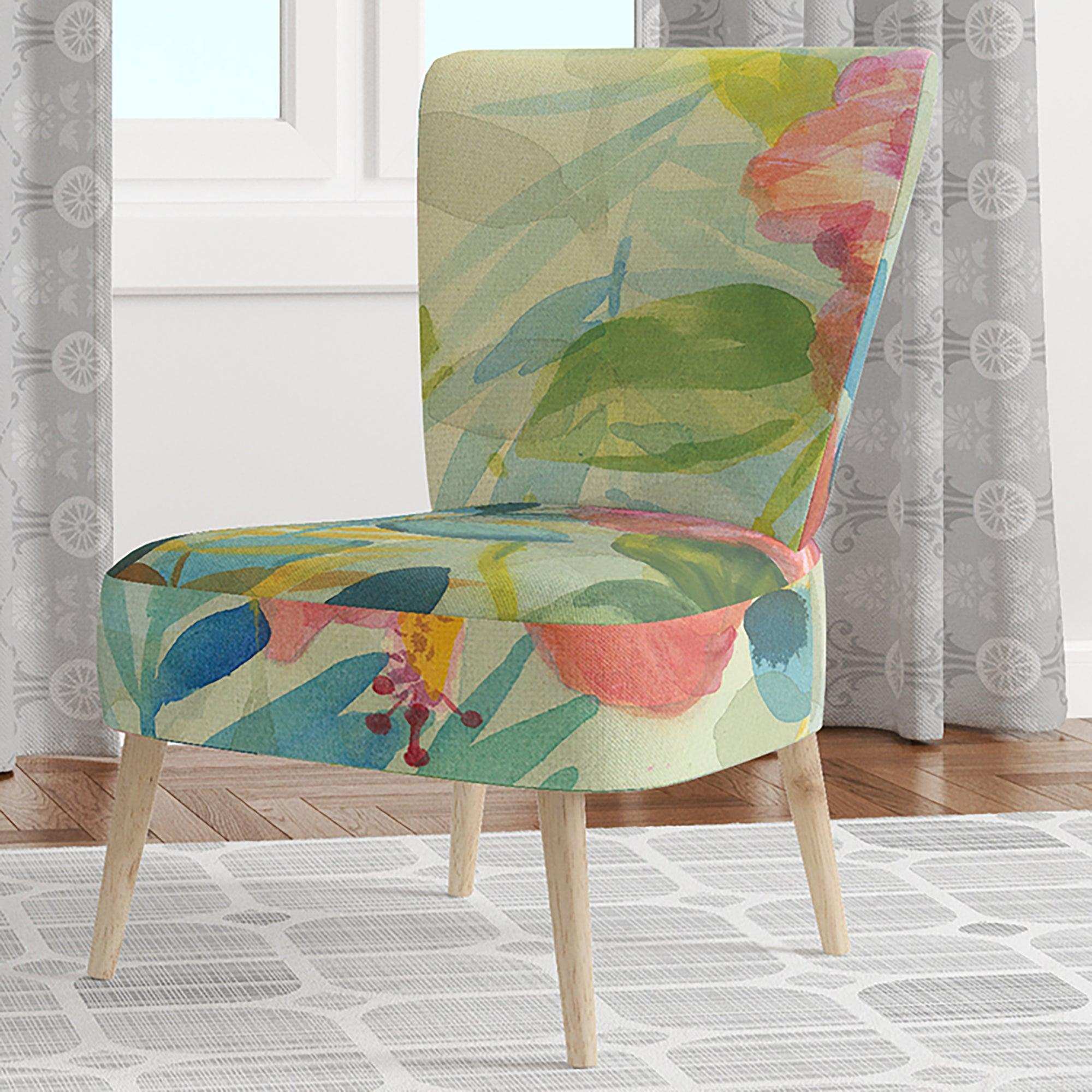 Hibiscus Garden II Traditional Accent Chair