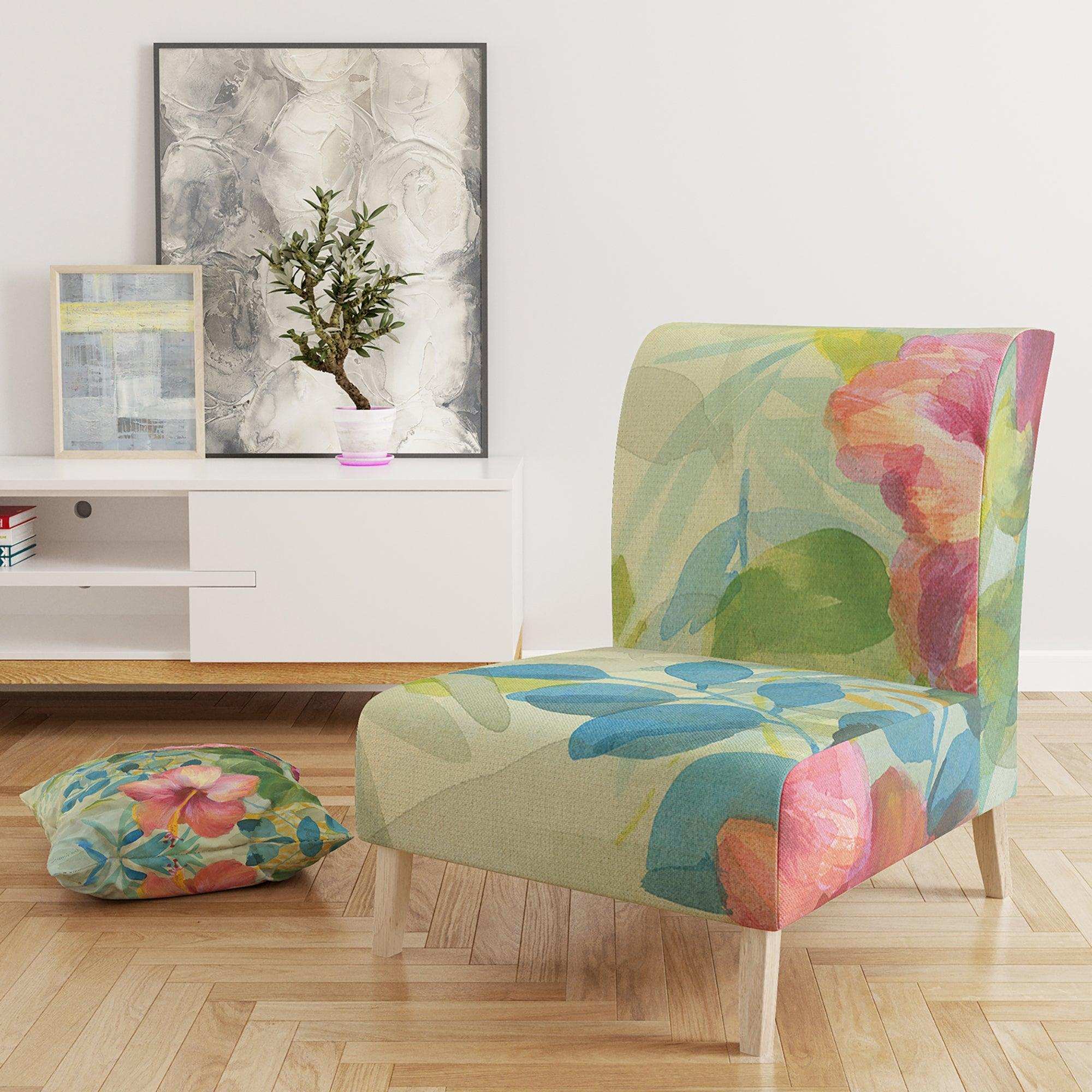 Hibiscus Garden II Traditional Accent Chair