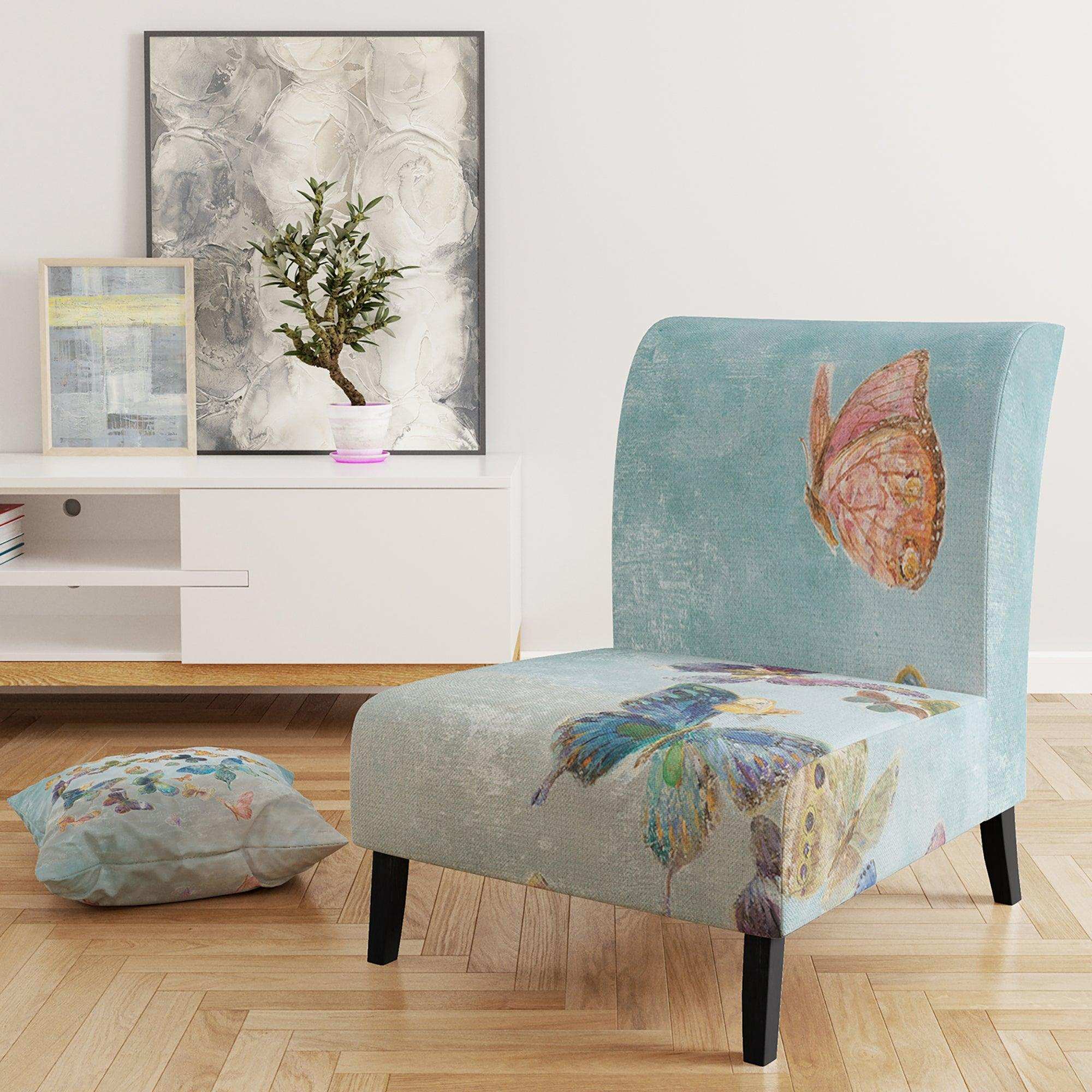 Butterflies Dancing I Wildlife Accent Chair