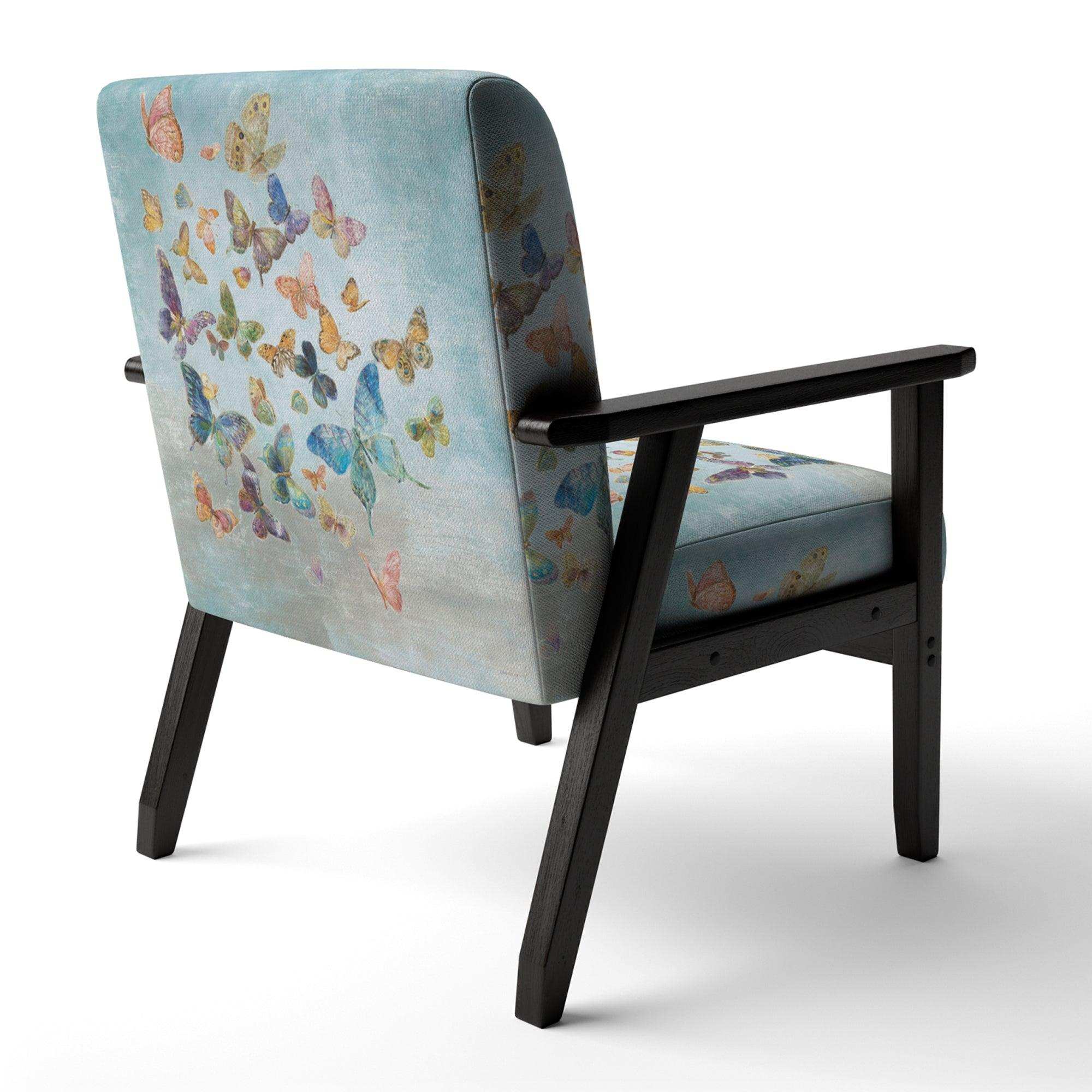 Butterflies Dancing I Wildlife Accent Chair