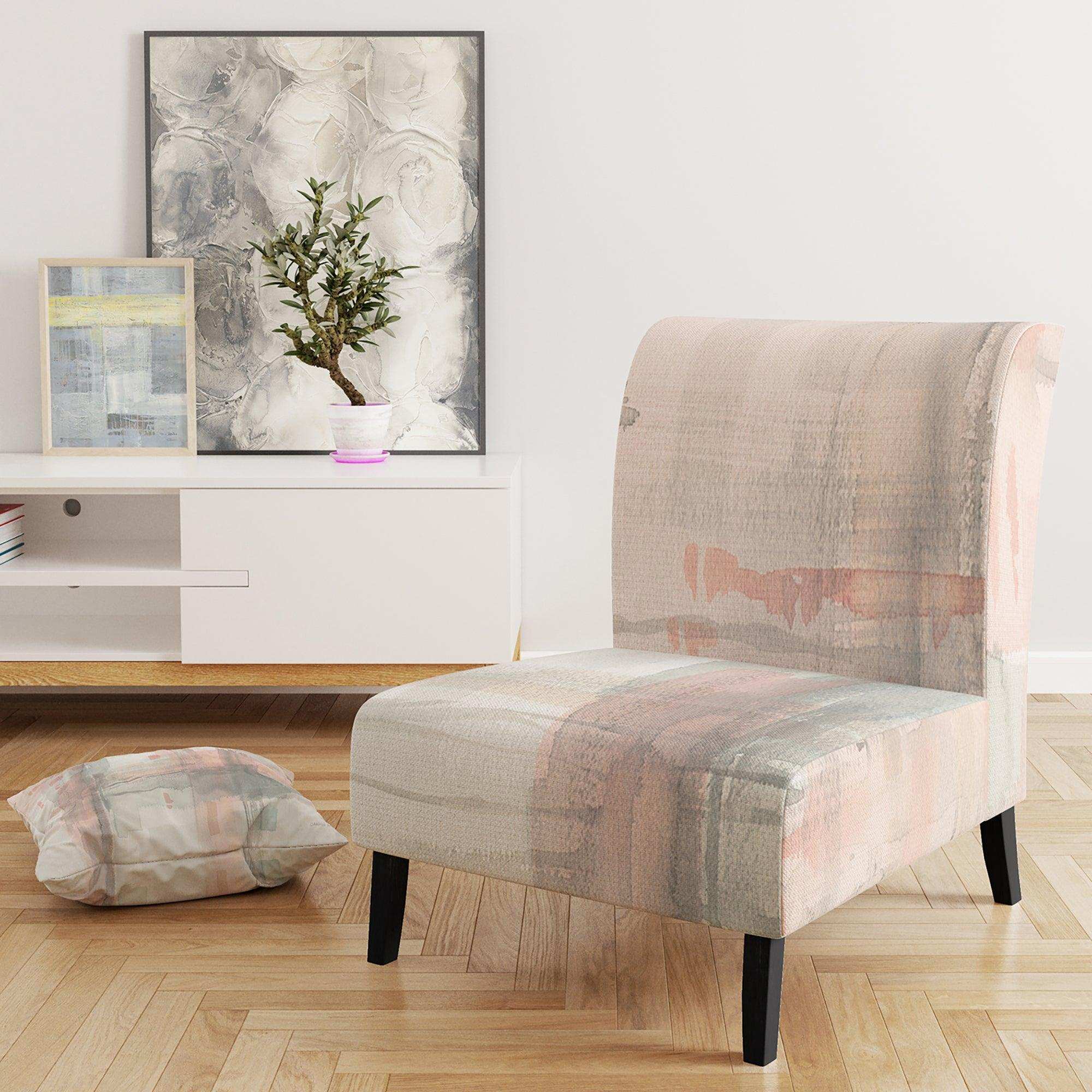 Intersect II Grey Pink Modern Accent Chair