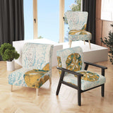 Coastal Pastel seashells II Vintage Nautical Accent Chair