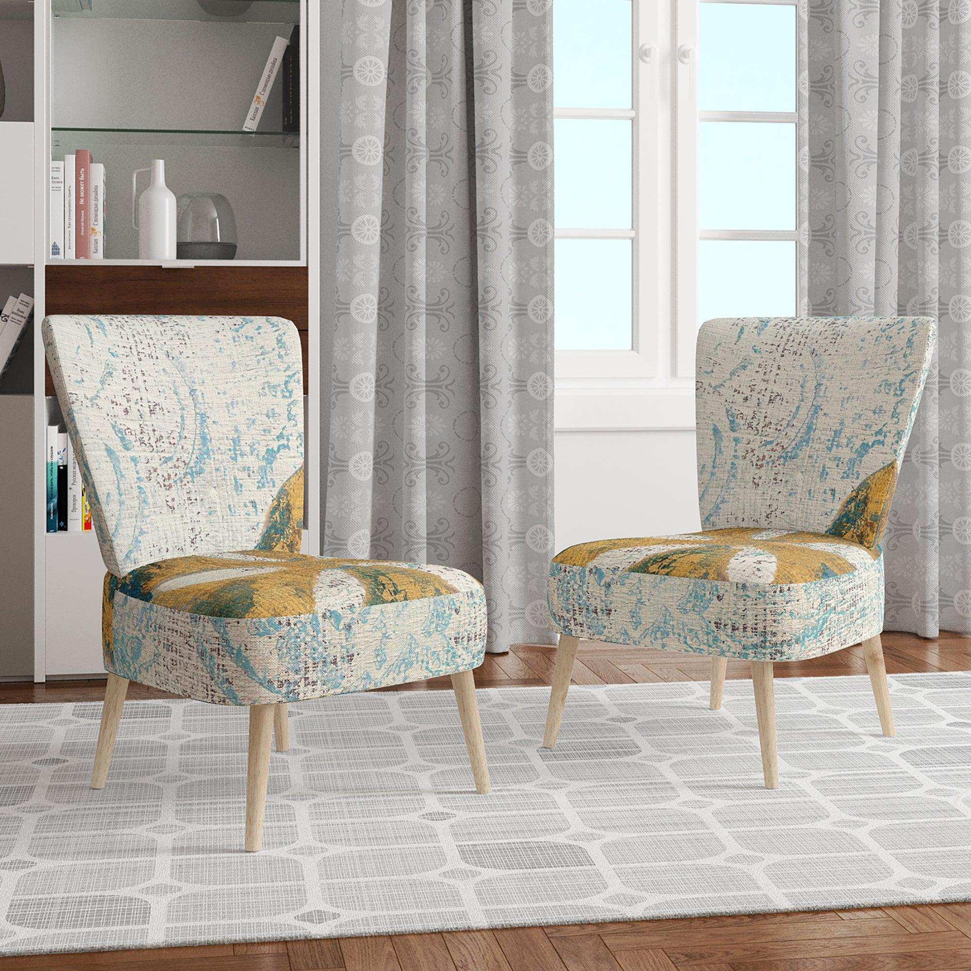 Coastal Pastel seashells II Vintage Nautical Accent Chair