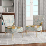 Coastal Pastel seashells II Vintage Nautical Accent Chair