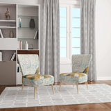 Coastal Pastel seashells II Vintage Nautical Accent Chair