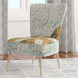 Coastal Pastel seashells II Vintage Nautical Accent Chair