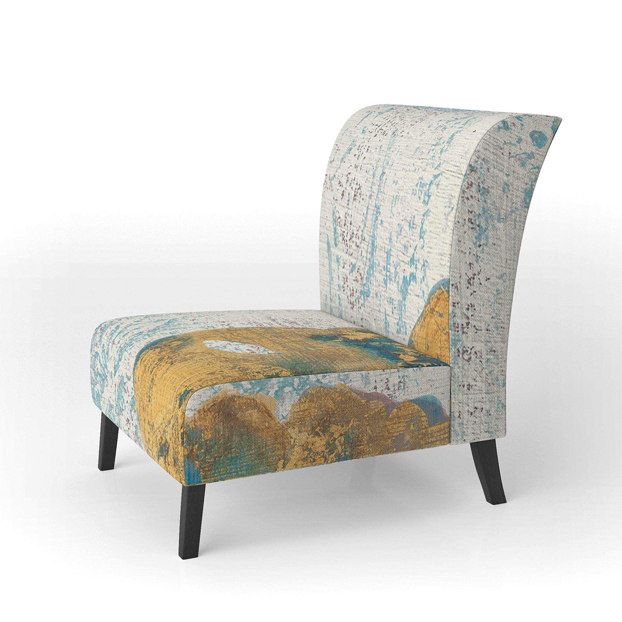 Coastal Pastel seashells II Vintage Nautical Accent Chair