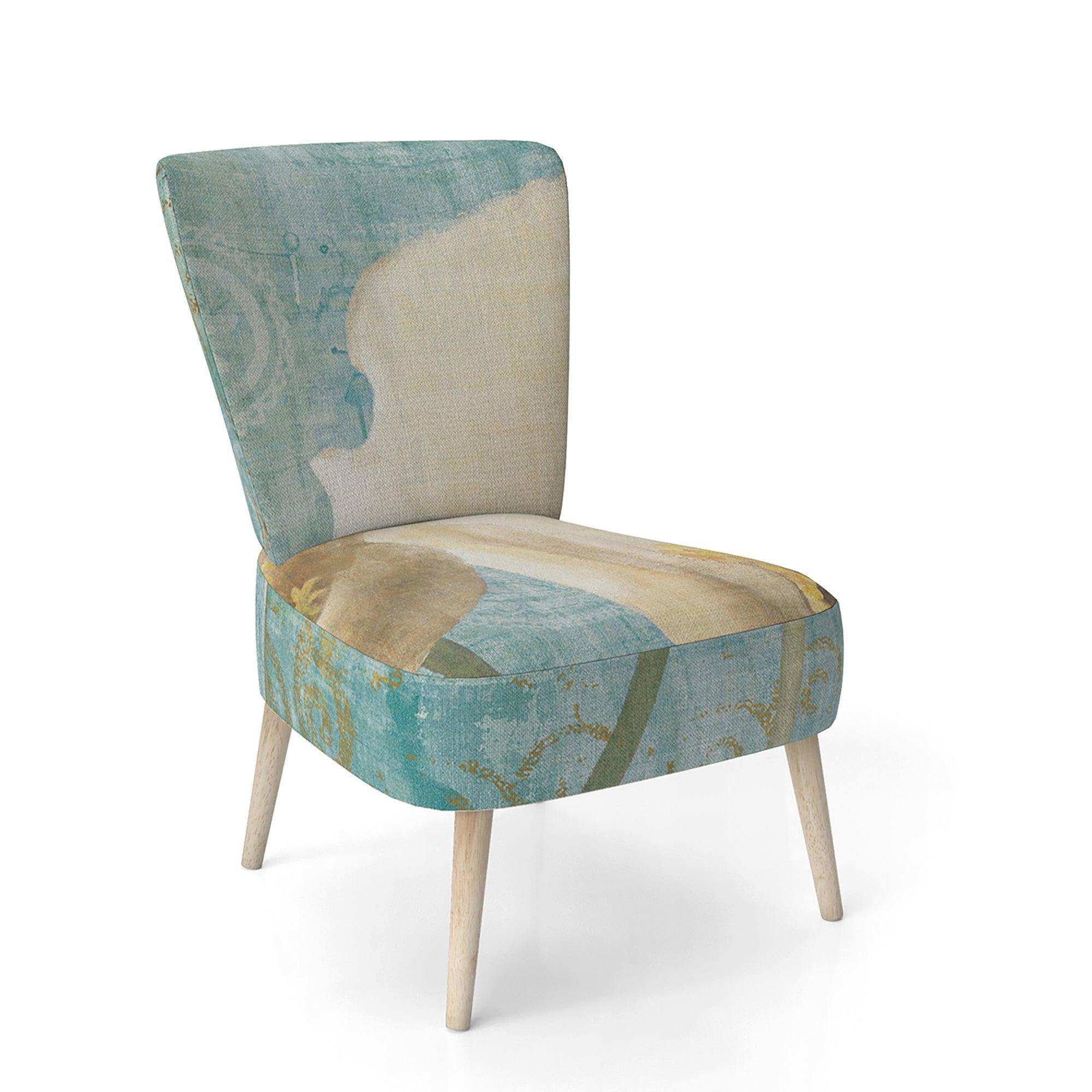 bouquet Poppies on Paisley II Cottage Accent Chair