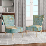 bouquet Poppies on Paisley I Cottage Accent Chair