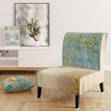 bouquet Poppies on Paisley I Cottage Accent Chair