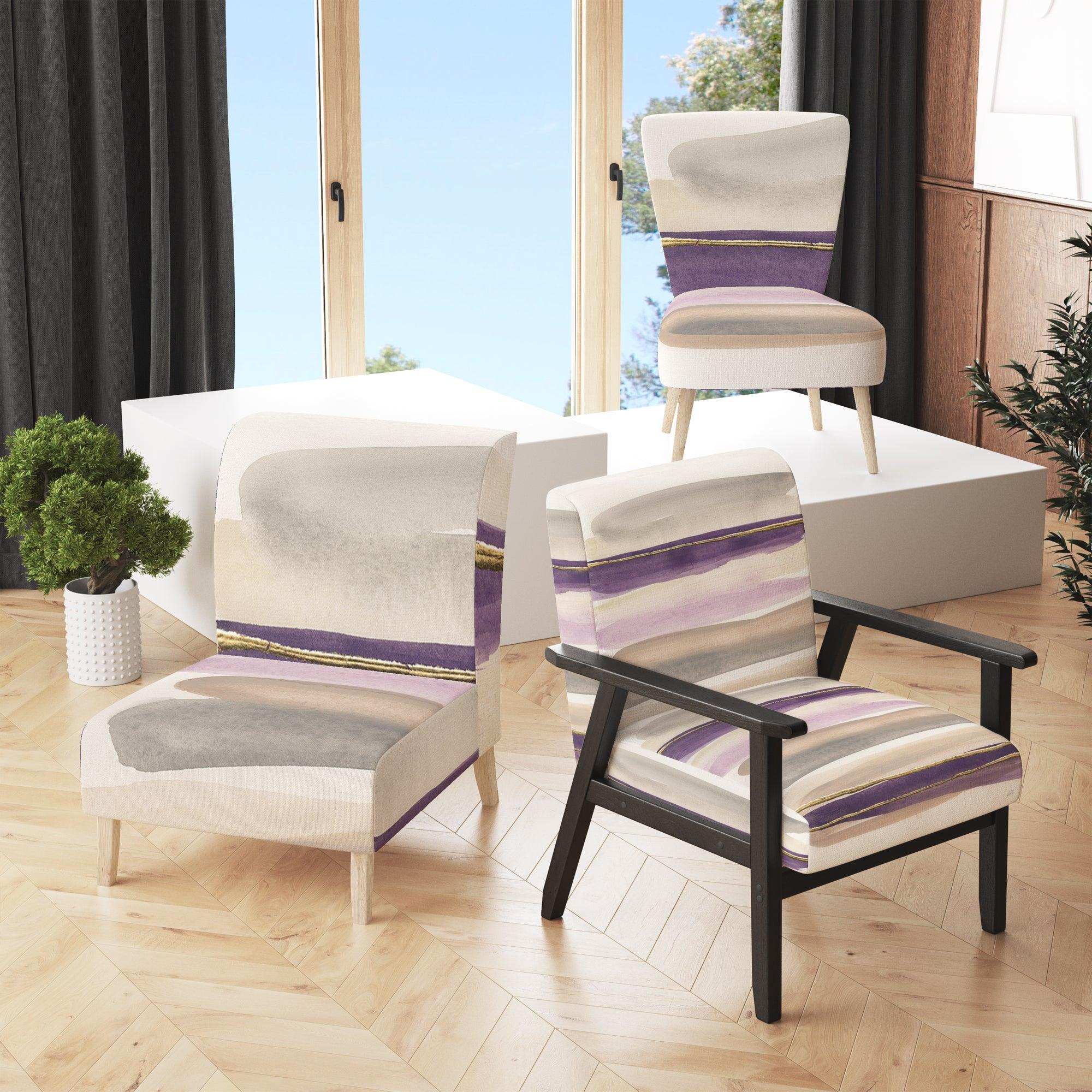 Shape of Glam Purple Shabby Chic Accent Chair