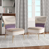 Shape of Glam Purple Shabby Chic Accent Chair