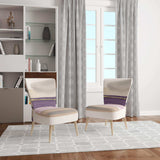 Shape of Glam Purple Shabby Chic Accent Chair