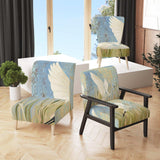 Snowy Egret in Flight vII Farmhouse Accent Chair