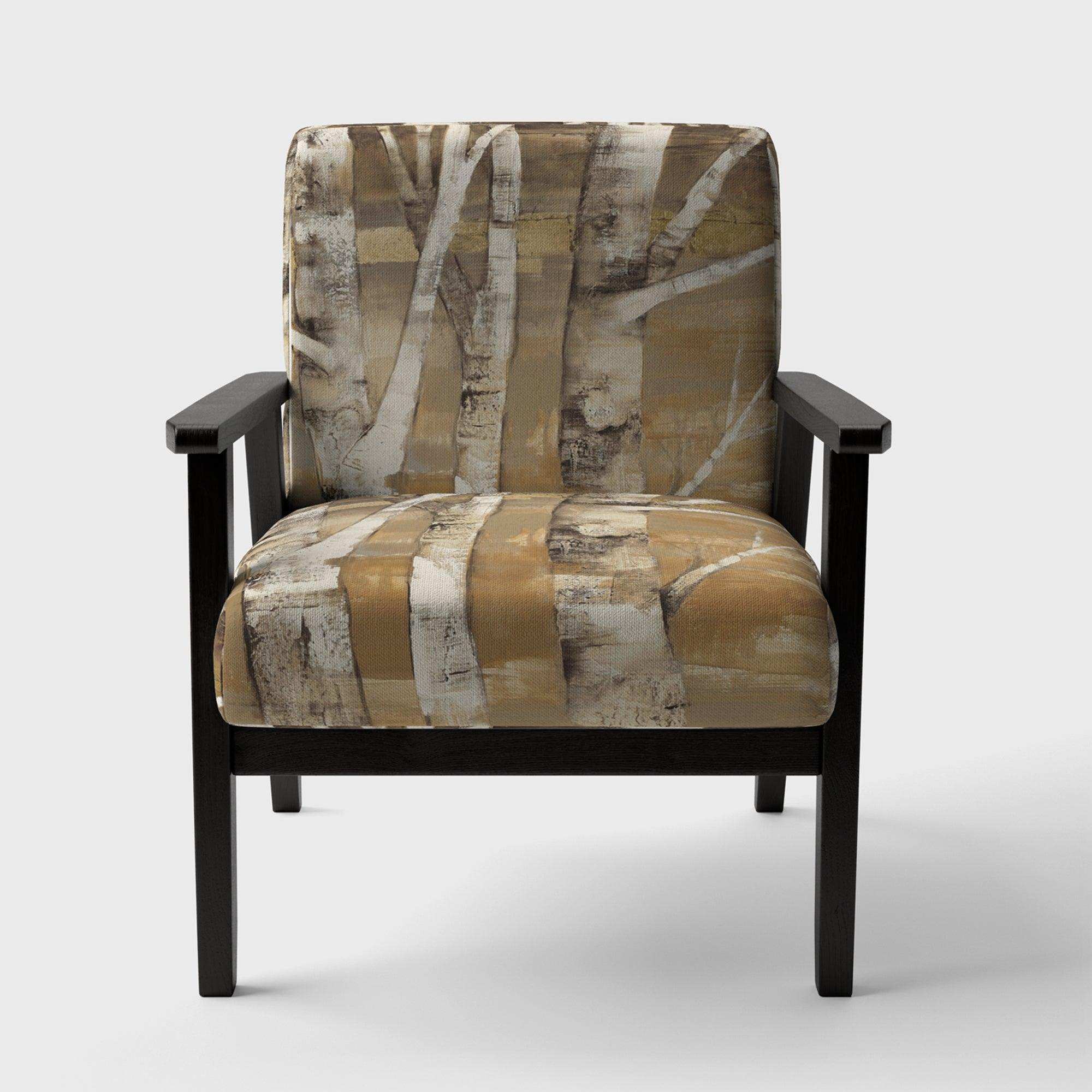 Natural Birch Forest I Traditional Accent Chair