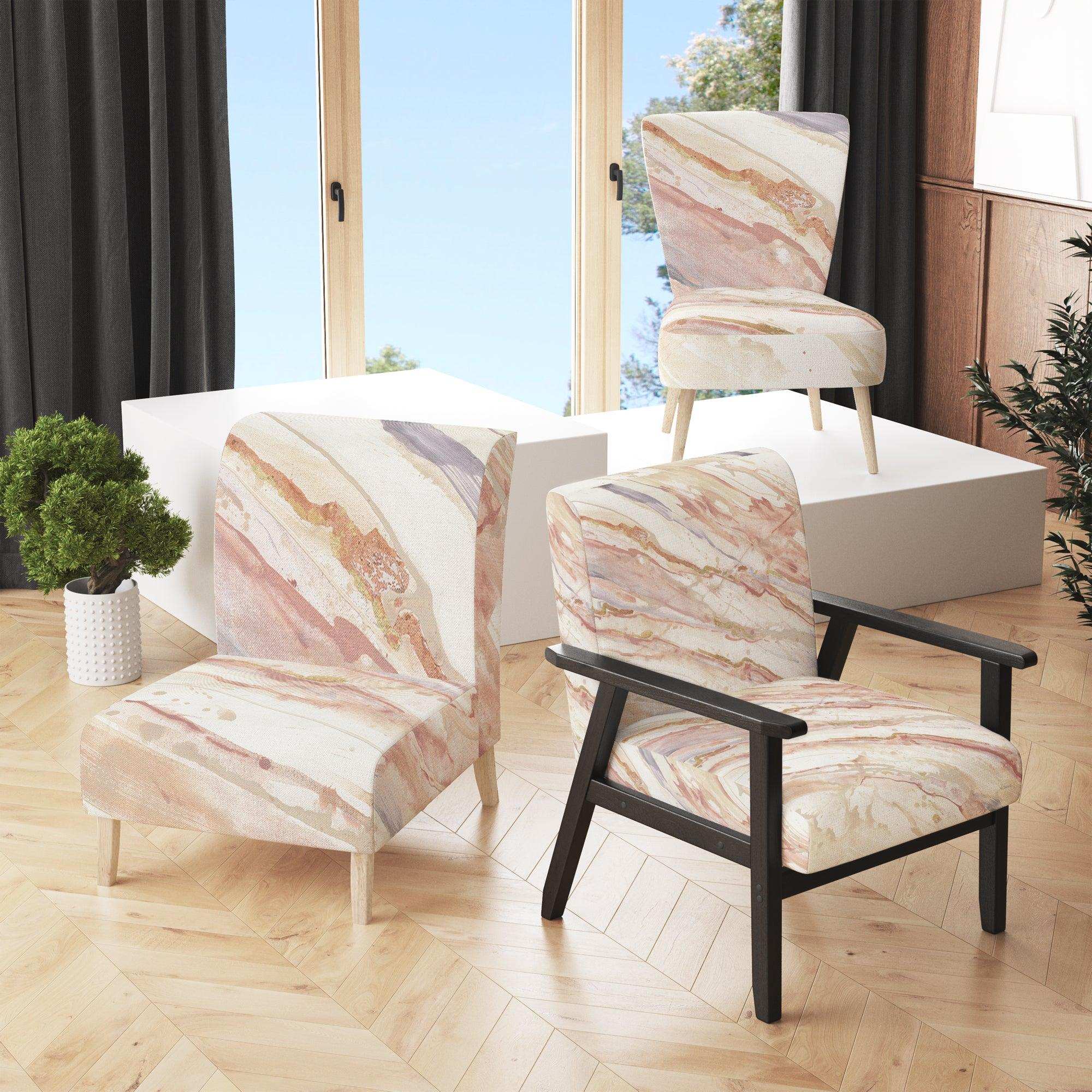Copper Dreams watercolor Sleek & Chic Modern Accent Chair