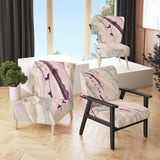 Shaby Pink Marble Sleek & Chic Modern Accent Chair