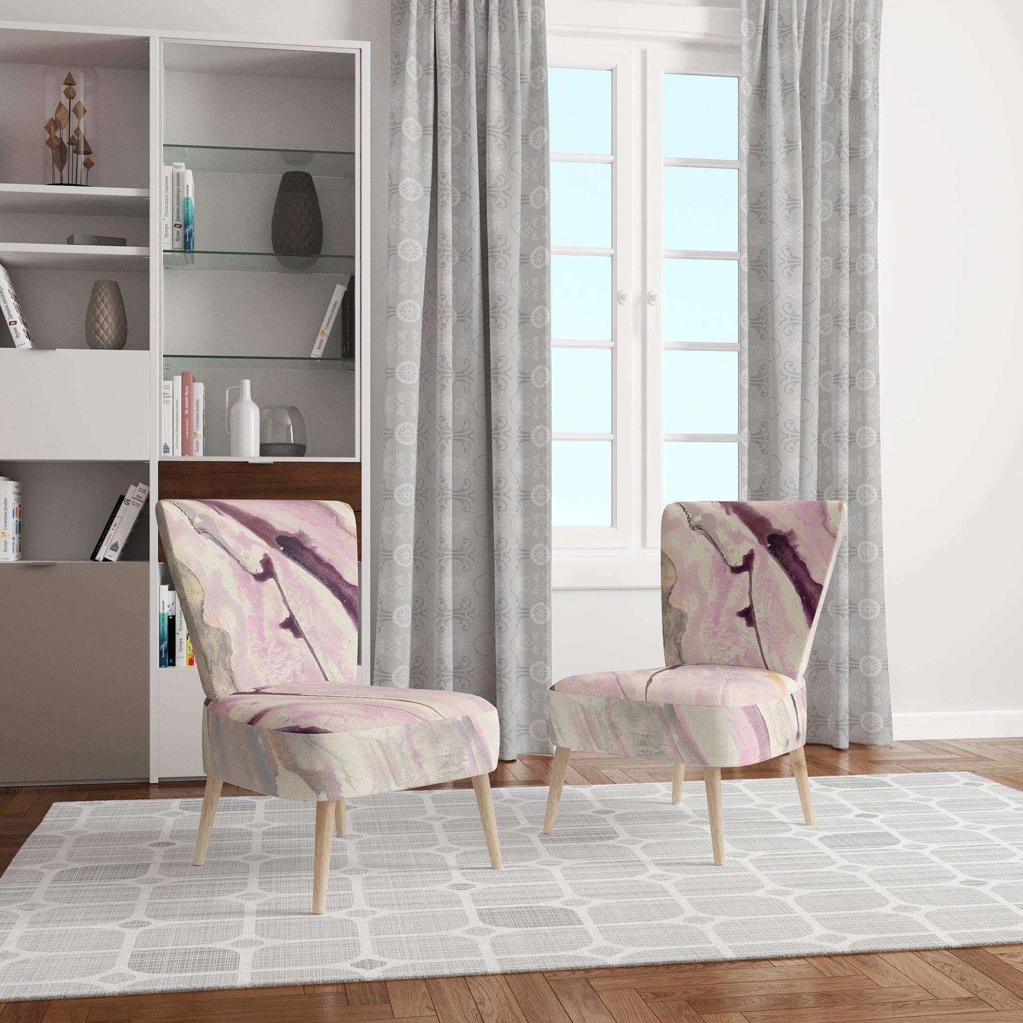 Shaby Pink Marble Sleek & Chic Modern Accent Chair