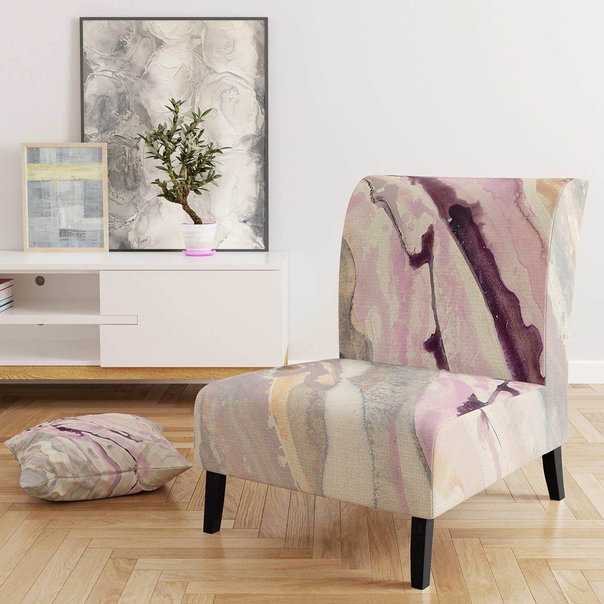 Shaby Pink Marble Sleek & Chic Modern Accent Chair