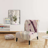 Shaby Pink Marble Sleek & Chic Modern Accent Chair