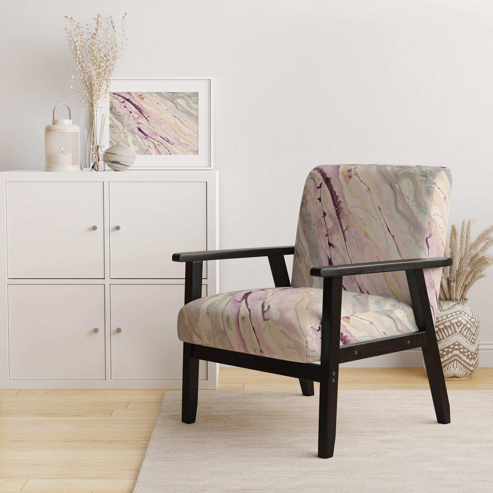 Shaby Pink Marble Sleek & Chic Modern Accent Chair
