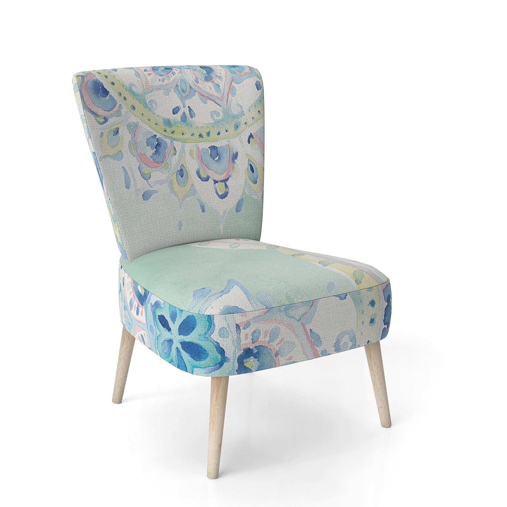 Watercolor mandalas IV Floral Accent Chair