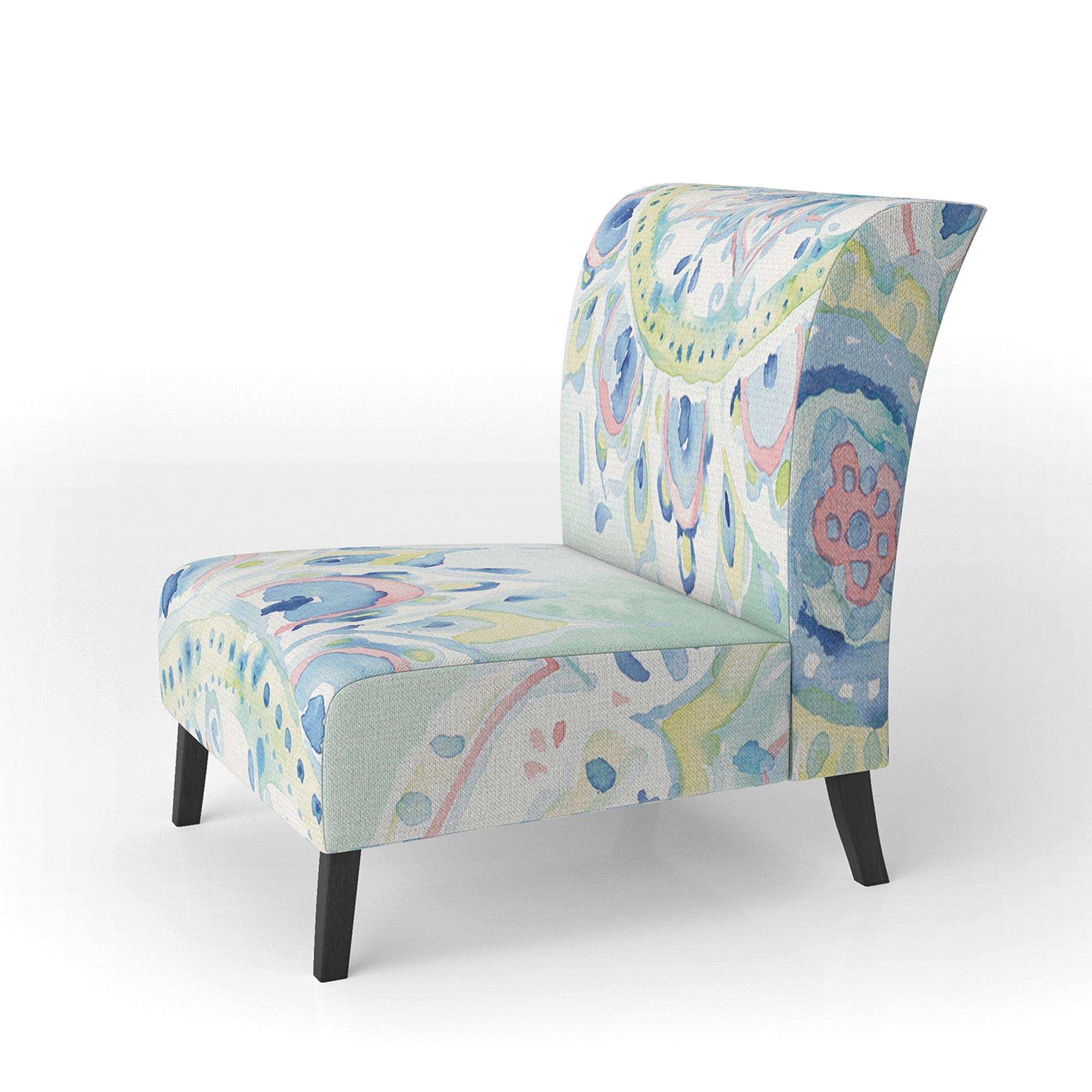 Watercolor mandalas IV Floral Accent Chair