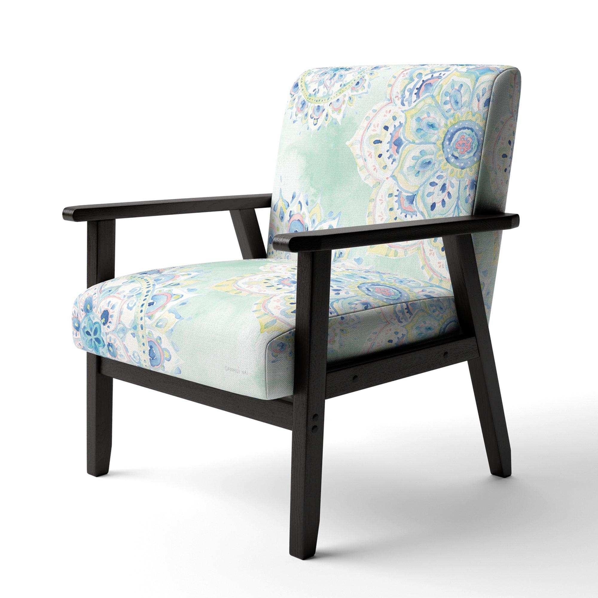 Watercolor mandalas IV Floral Accent Chair