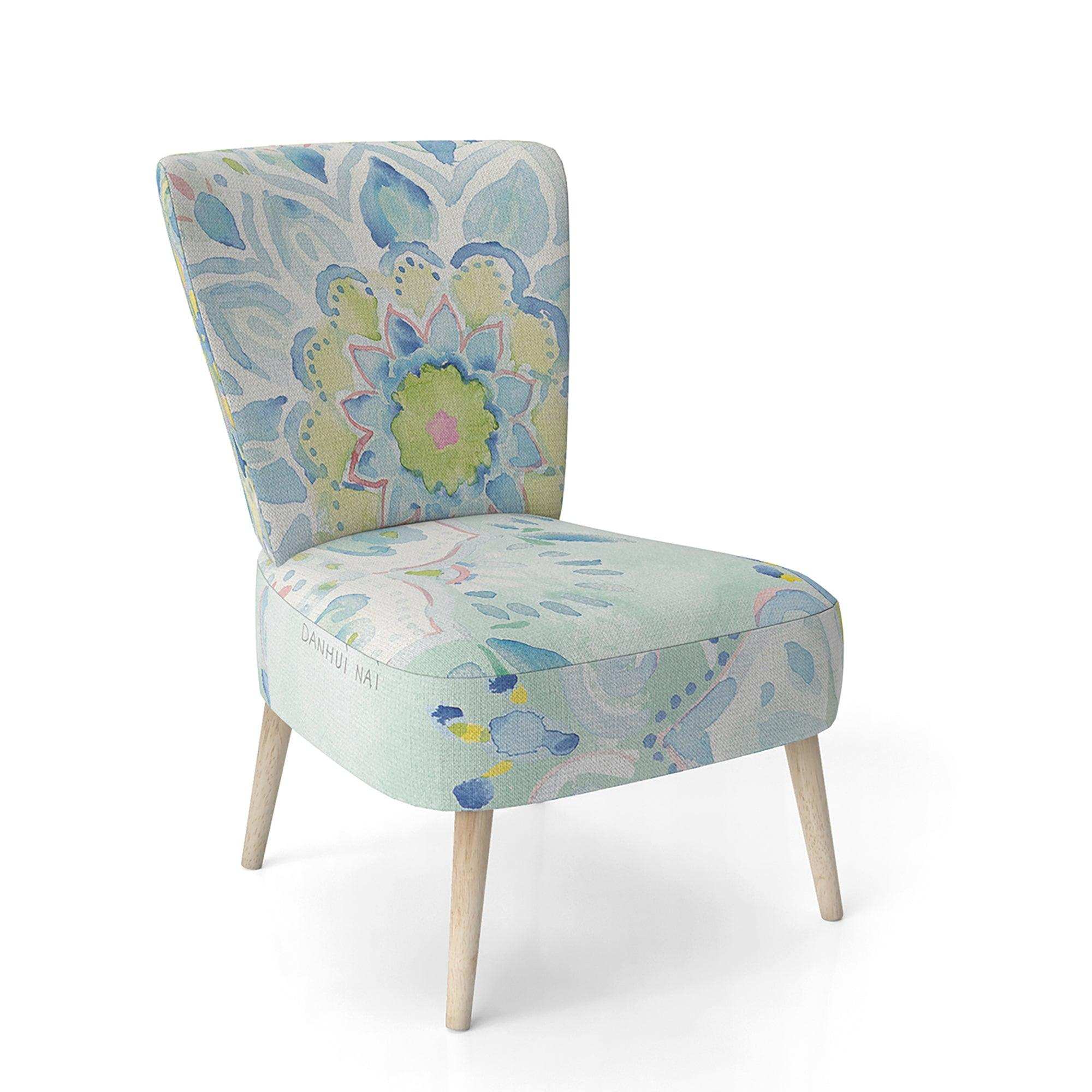 Watercolor mandalas III Floral Accent Chair
