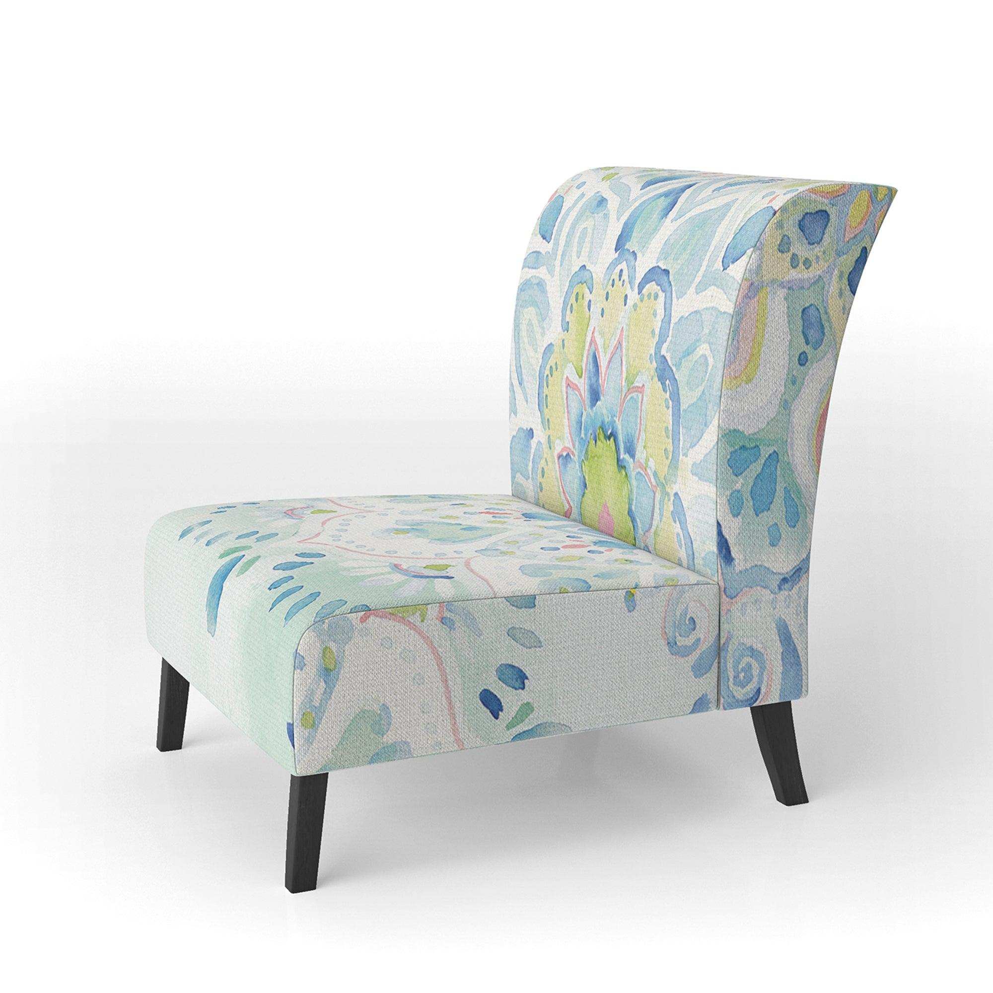 Watercolor mandalas III Floral Accent Chair