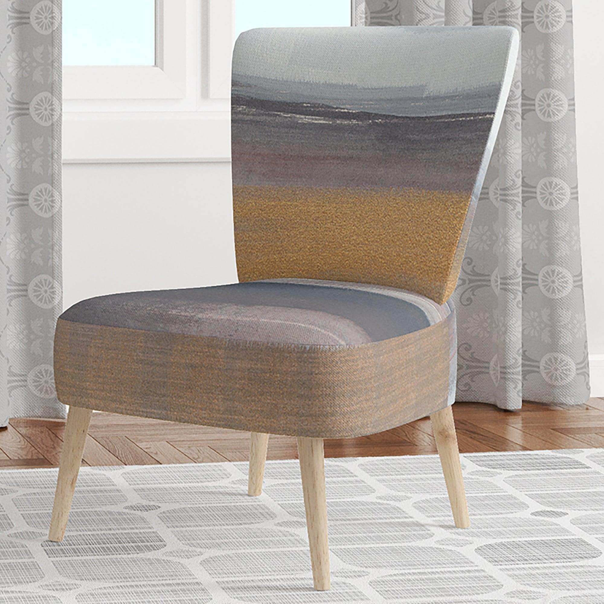 Misty Grey Beach Nautical & Coastal Accent Chair
